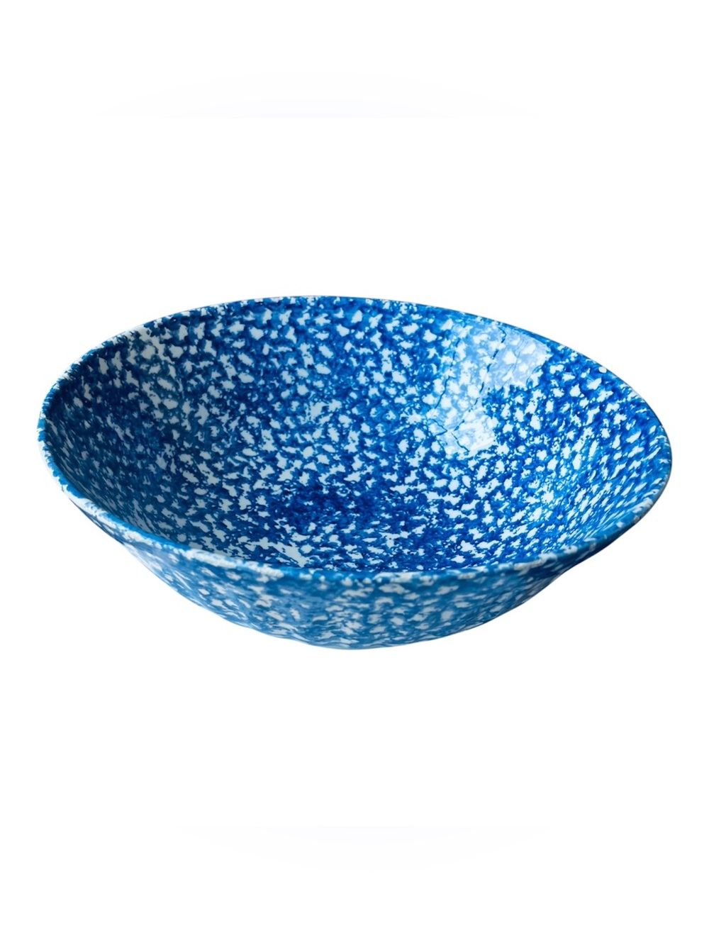 Italy hand painted vintage Roma Inc. Blue spongeware bow!
